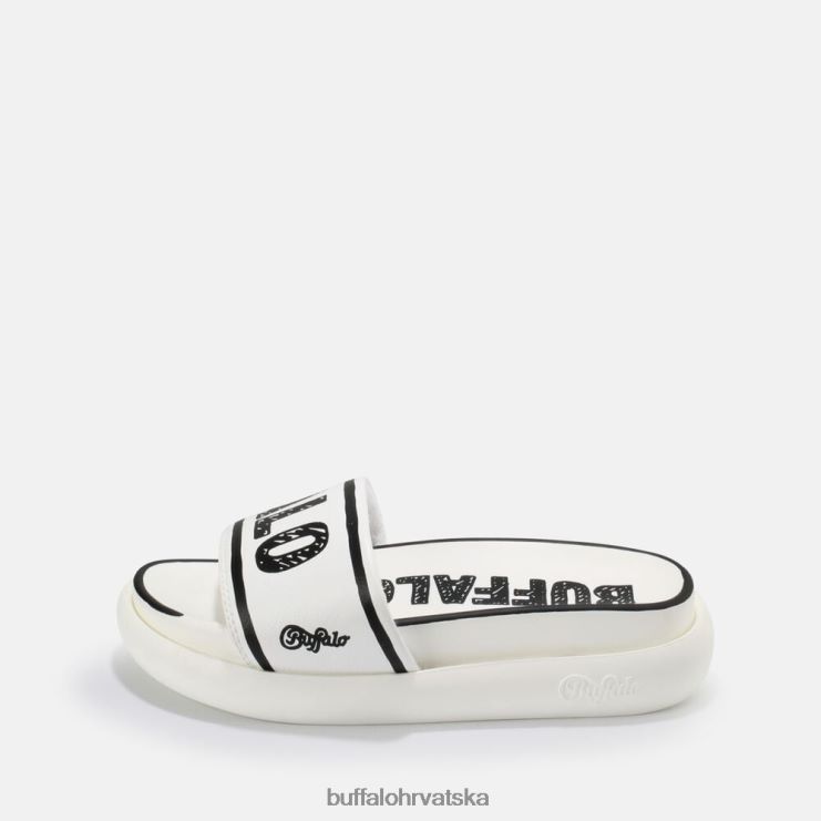 bijelo crno Buffalo rey slide vegan |slajdova TDD6T874